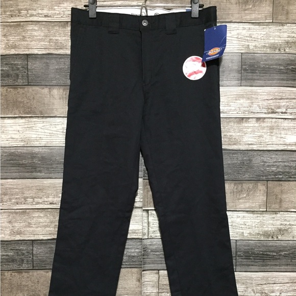 Dickies Skinny Fit Straight Twill Pants Youth Size 18 Black (Inseam 31) - Picture 5 of 9